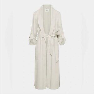 Babaton / Aritzia - Long Jacket with Pockets (Cream)
